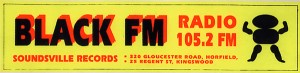 Black FM Sticker